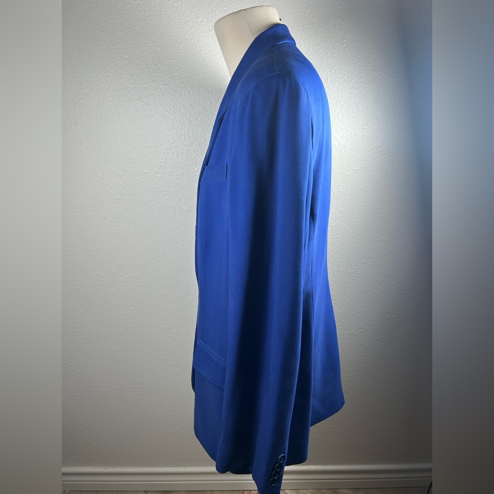 Lauren Ralph Lauren Women’s 100% Silk Single-Breasted Blazer–Size 14–Royal Blue - Picture 8 of 14